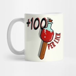 +100 per Lick Health Potion Lollipop - Pixel Art Fun Mug